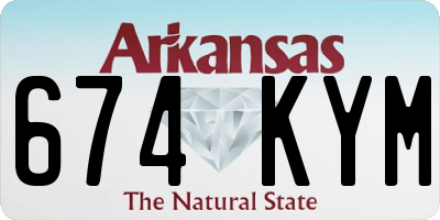AR license plate 674KYM
