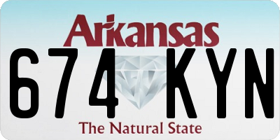AR license plate 674KYN
