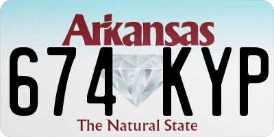 AR license plate 674KYP