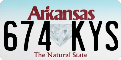 AR license plate 674KYS