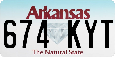 AR license plate 674KYT