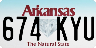 AR license plate 674KYU