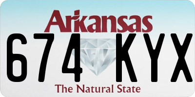 AR license plate 674KYX