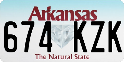 AR license plate 674KZK