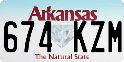 AR license plate 674KZM