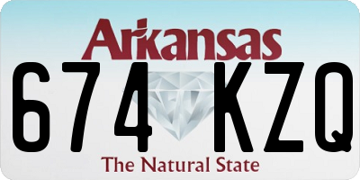 AR license plate 674KZQ