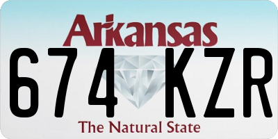 AR license plate 674KZR