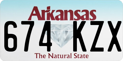 AR license plate 674KZX
