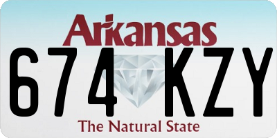 AR license plate 674KZY