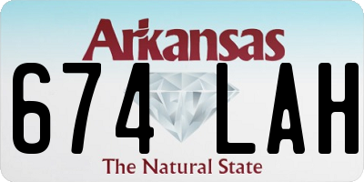 AR license plate 674LAH