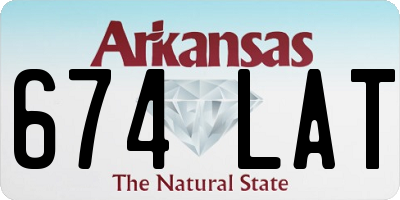 AR license plate 674LAT