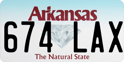 AR license plate 674LAX