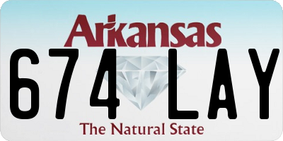 AR license plate 674LAY
