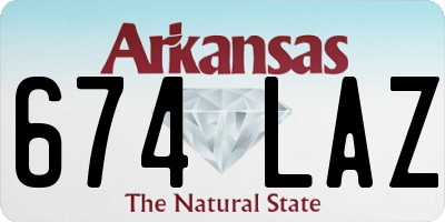 AR license plate 674LAZ