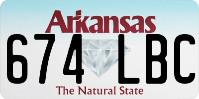AR license plate 674LBC