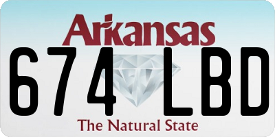 AR license plate 674LBD