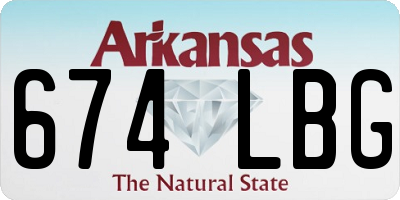 AR license plate 674LBG