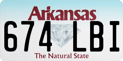 AR license plate 674LBI