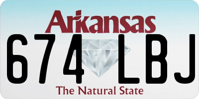 AR license plate 674LBJ