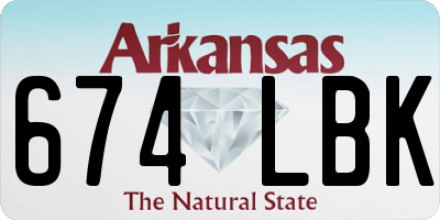 AR license plate 674LBK