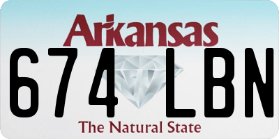 AR license plate 674LBN