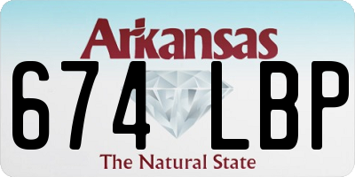 AR license plate 674LBP