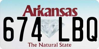 AR license plate 674LBQ