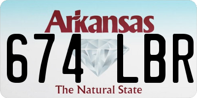 AR license plate 674LBR