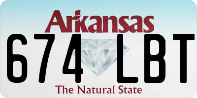 AR license plate 674LBT