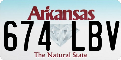 AR license plate 674LBV