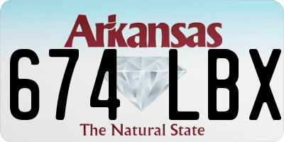 AR license plate 674LBX