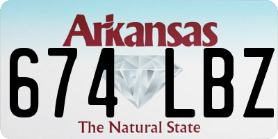 AR license plate 674LBZ