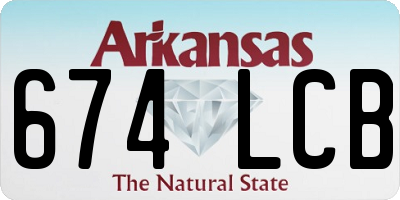 AR license plate 674LCB