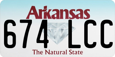 AR license plate 674LCC