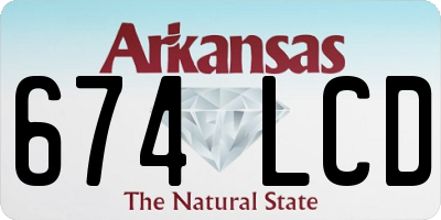 AR license plate 674LCD