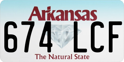 AR license plate 674LCF