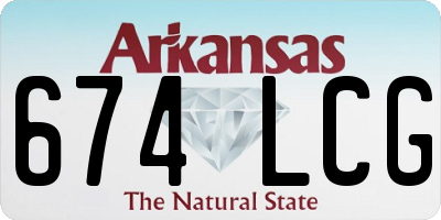 AR license plate 674LCG