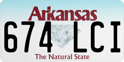 AR license plate 674LCI