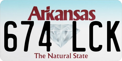 AR license plate 674LCK