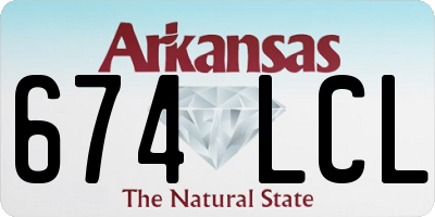 AR license plate 674LCL