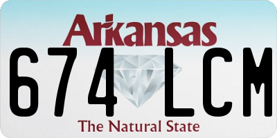 AR license plate 674LCM