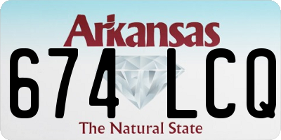 AR license plate 674LCQ