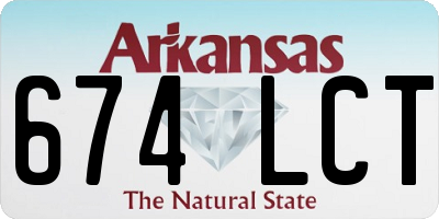 AR license plate 674LCT