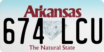AR license plate 674LCU