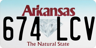 AR license plate 674LCV