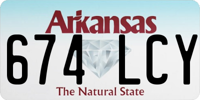 AR license plate 674LCY