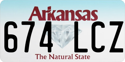 AR license plate 674LCZ