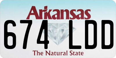AR license plate 674LDD