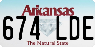 AR license plate 674LDE