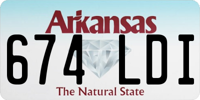 AR license plate 674LDI